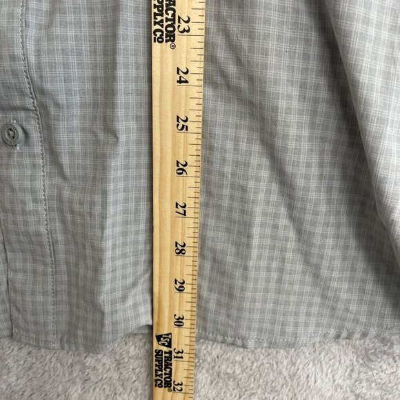 NEW Orvis Men's XL Short Sleeve Tech Shirt Gray Check Polyester - Picture 5 of 12